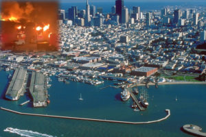샌프란시스코 45부두 화재, 창고 4분의 1 파괴