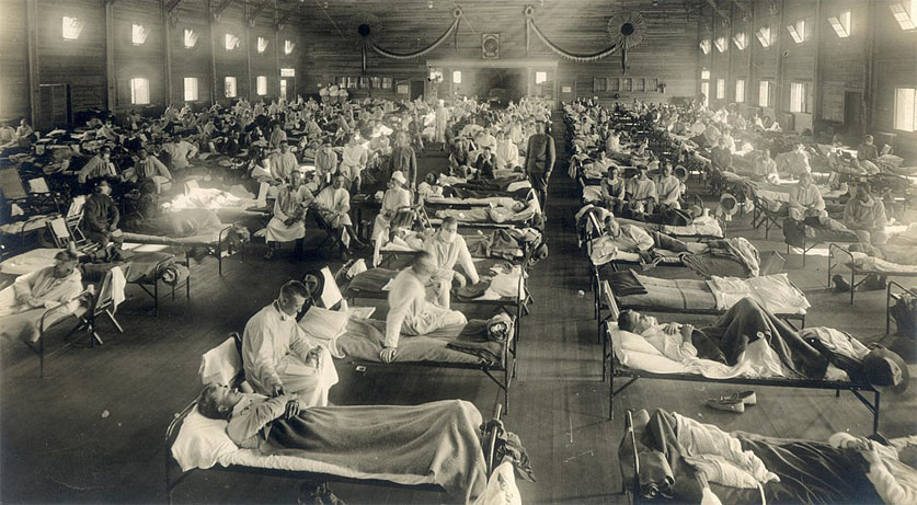1918년 스페인 독감시기 미국 학생들이 학교에 복귀 했을 때