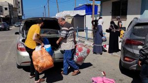 이스라엘군 경고에 남쪽으로 대피하는 가자지구 주민들