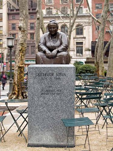Gertrude Stein statue in NYC