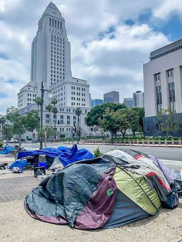 Homeless people Los Angeles