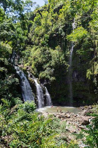 Upper Waikani Falls Maui Hawaii Road to Hana