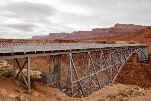 Car Crossing the Navajo Bridge Route Alt 89