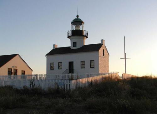 Old Point Loma lighthouse at sunset