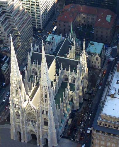 Top of the Rock view of St. Patricks Cathedral panoramio